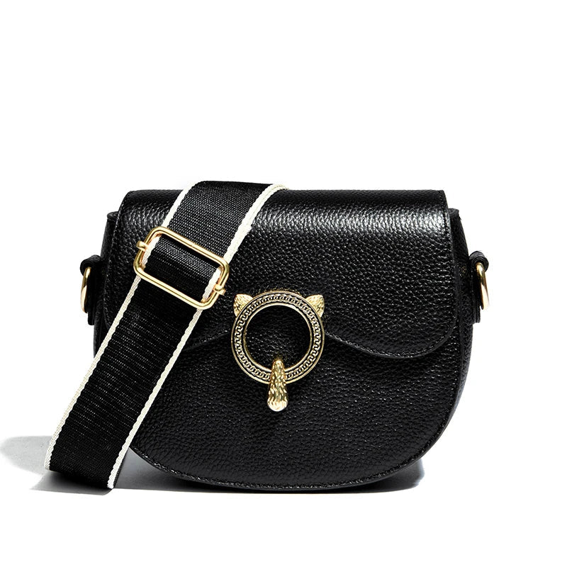 Round Leather Shoulder Bag The Store Bags Black