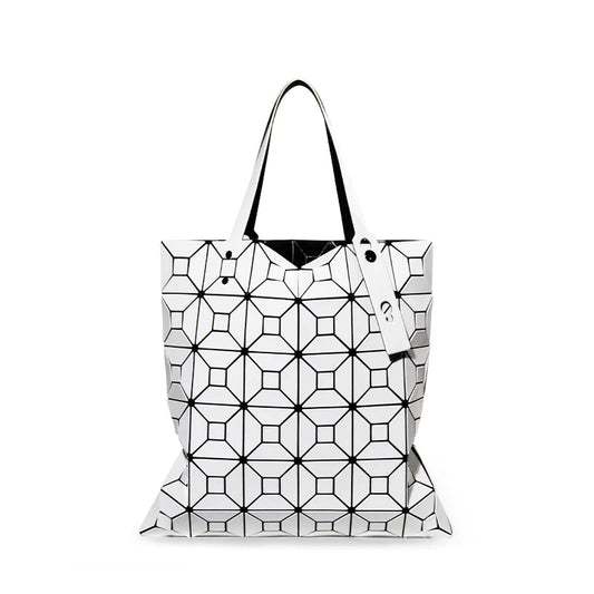 Geometric pattern tote bag The Store Bags white 