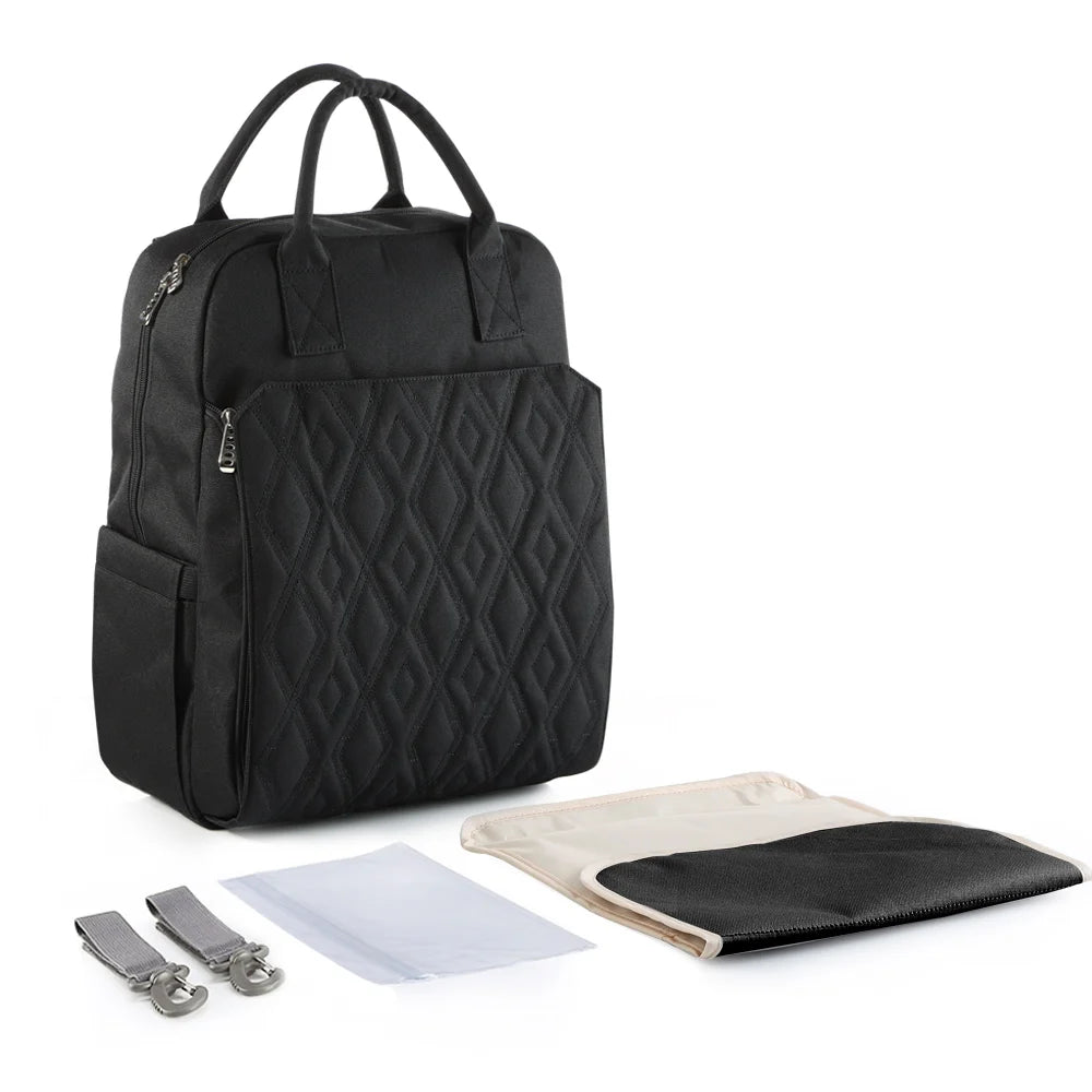 Diaper Bag Backpack With Attached Changing Pad