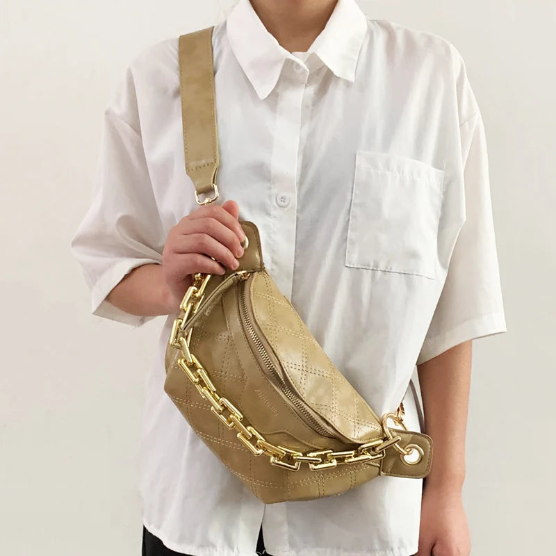 Fanny Pack With Gold Chain The Store Bags