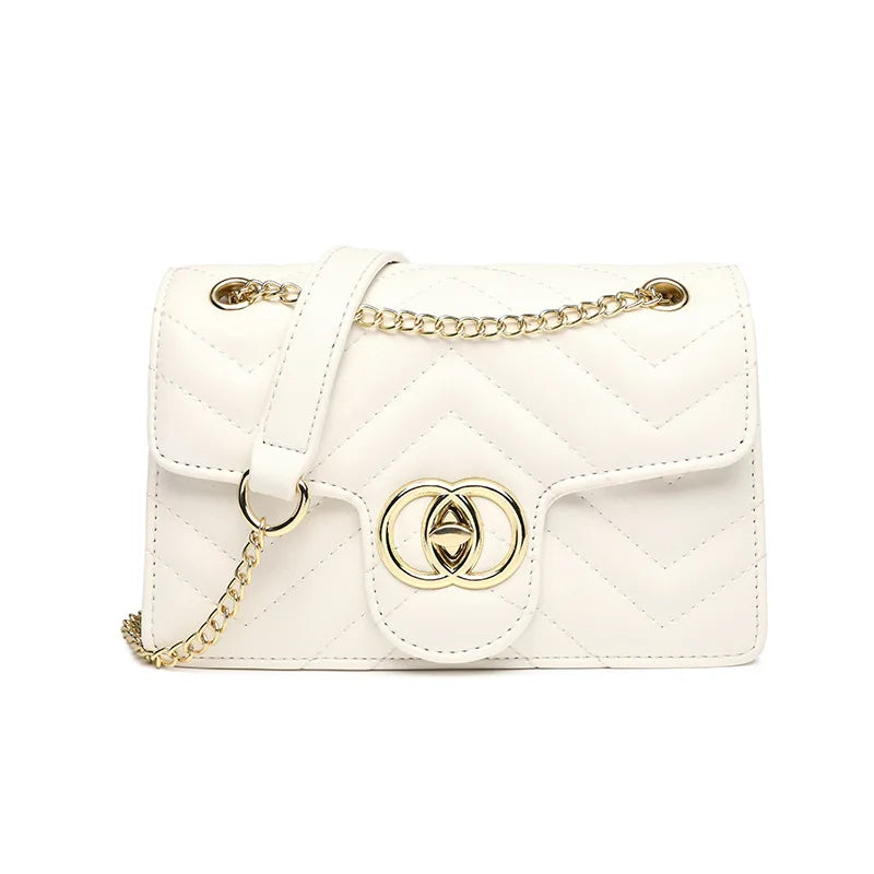 Bolso de cadena acolchado de piel