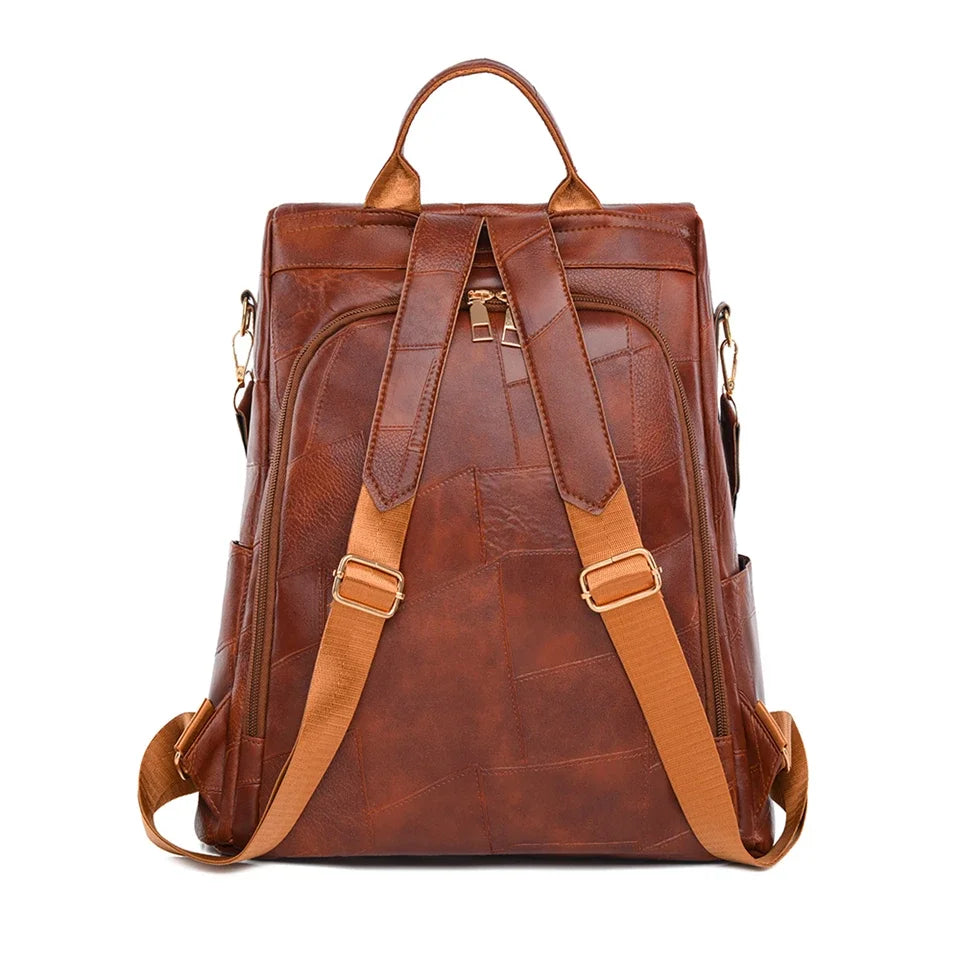Anti Theft Backpack Women Leather