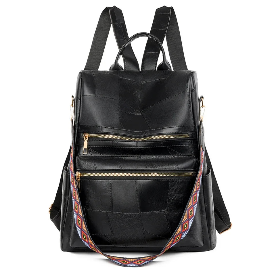 Anti Theft Backpack Women Leather