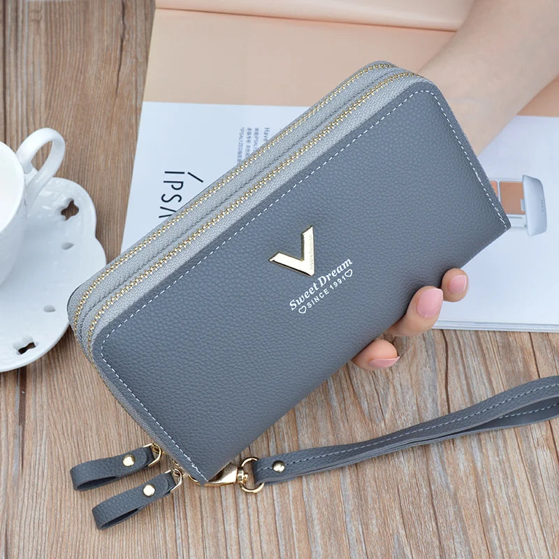 Cartera billetera mujer piel