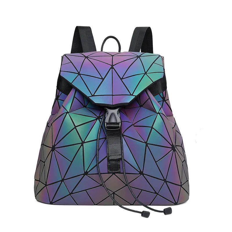 Geometric Drawstring Backpack