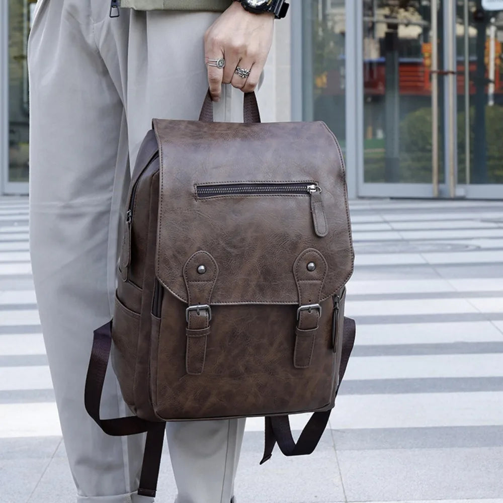 Leather Backpack For 15.6 inch Laptop