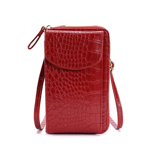 Pebbled Leather Phone Crossbody Bag The Store Bags Red