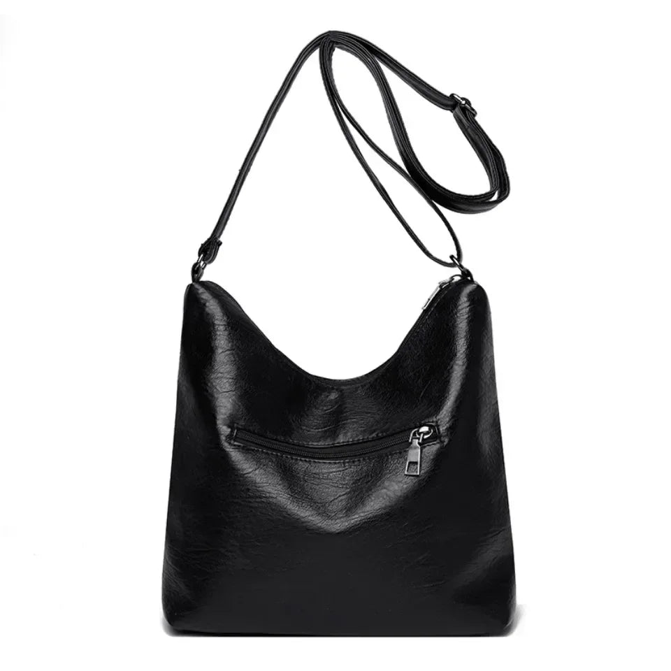 Bolso Tote De Piel Con Cremallera