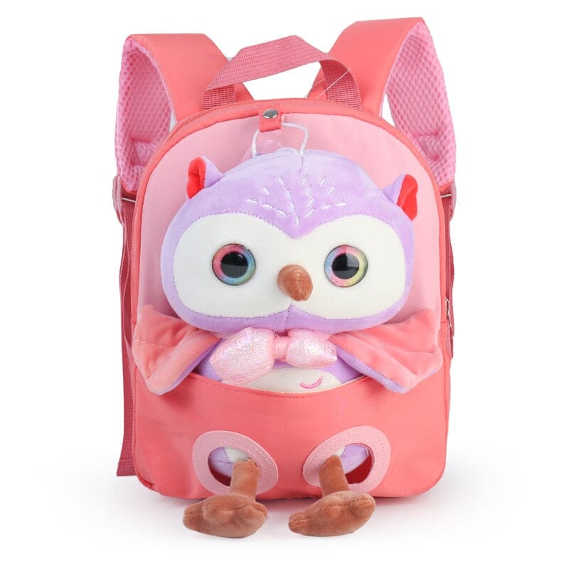 Plush Owl Backpack The Store Bags watermelon red