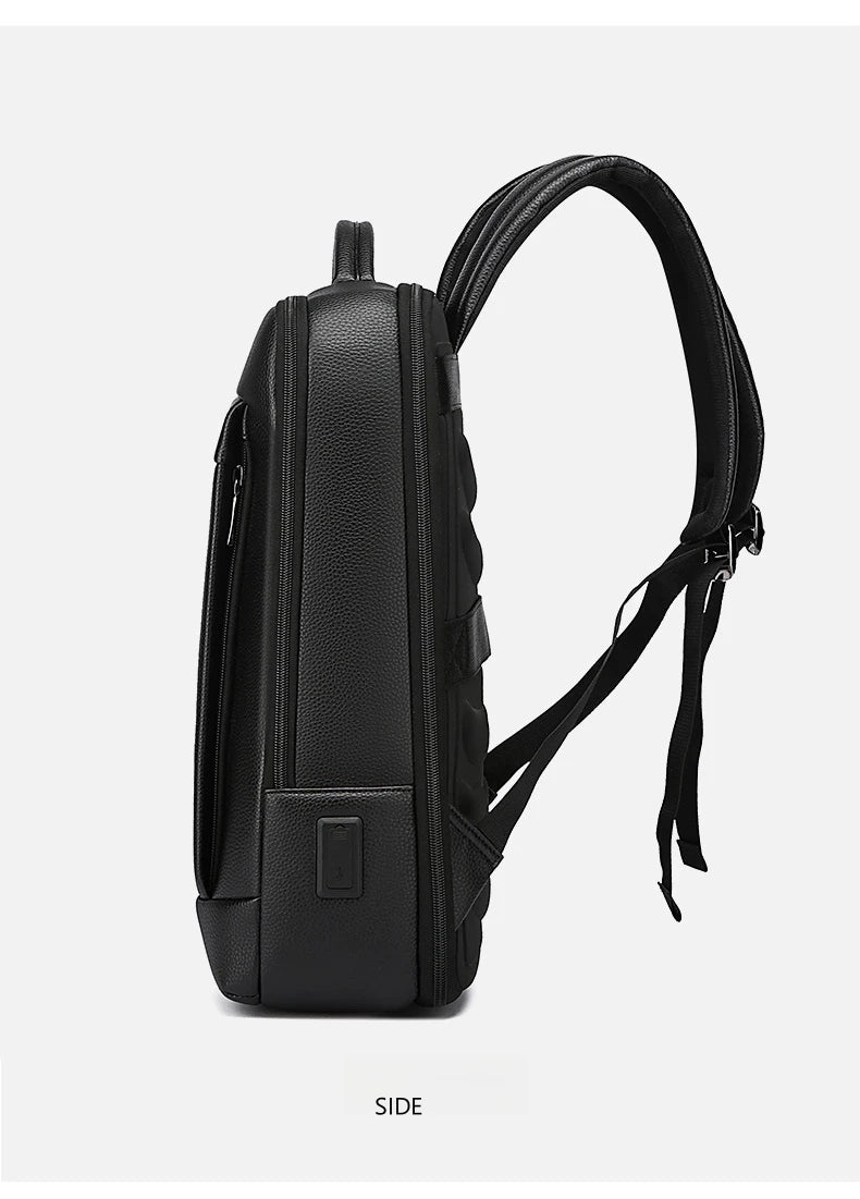 PU Leather Backpack With USB Charger The Store Bags