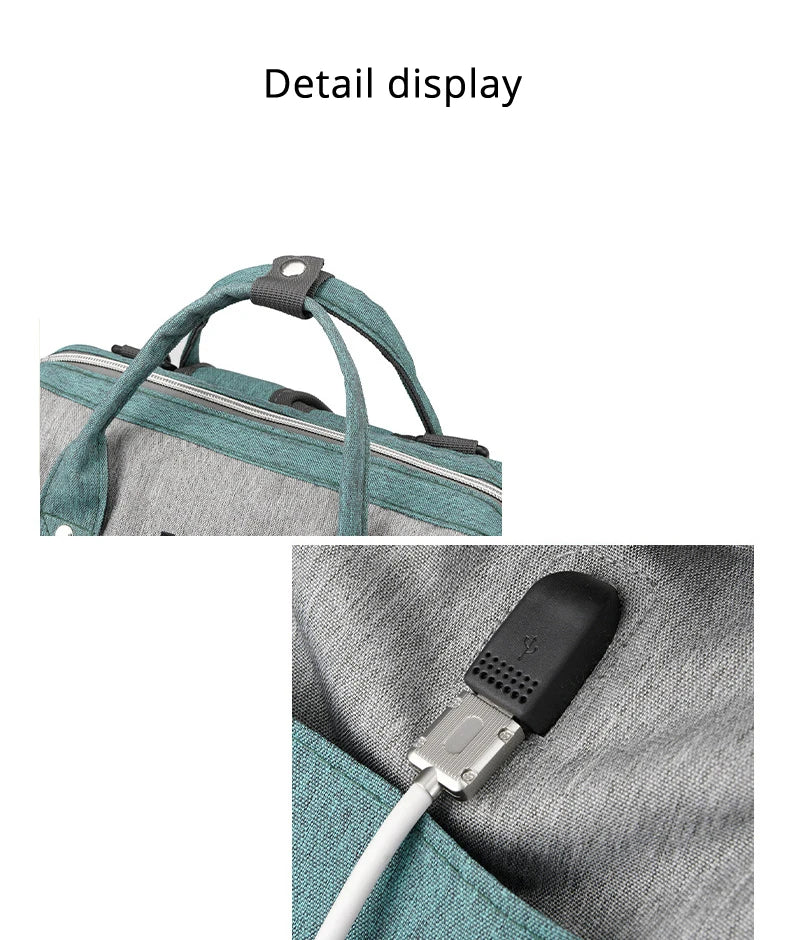 Lequeen Diaper Bag With Charger