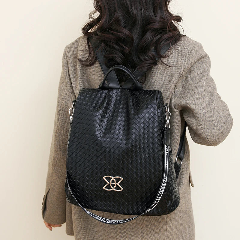 Braided Leather Backpack The Store Bags