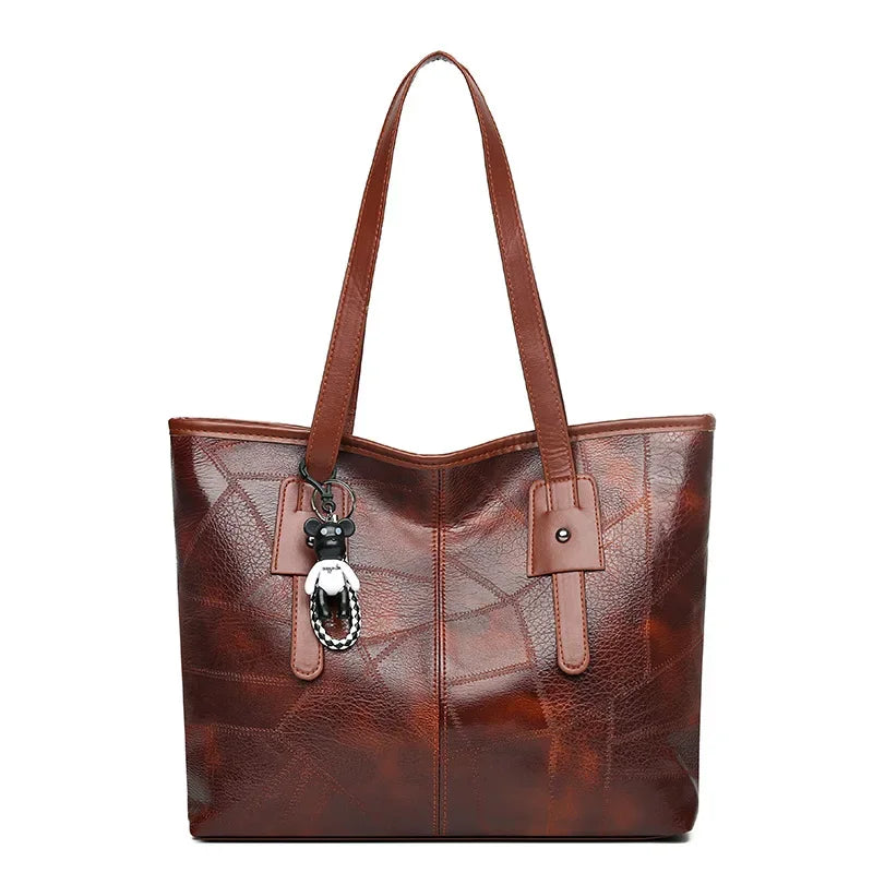 15 inch Brown Leather Tote