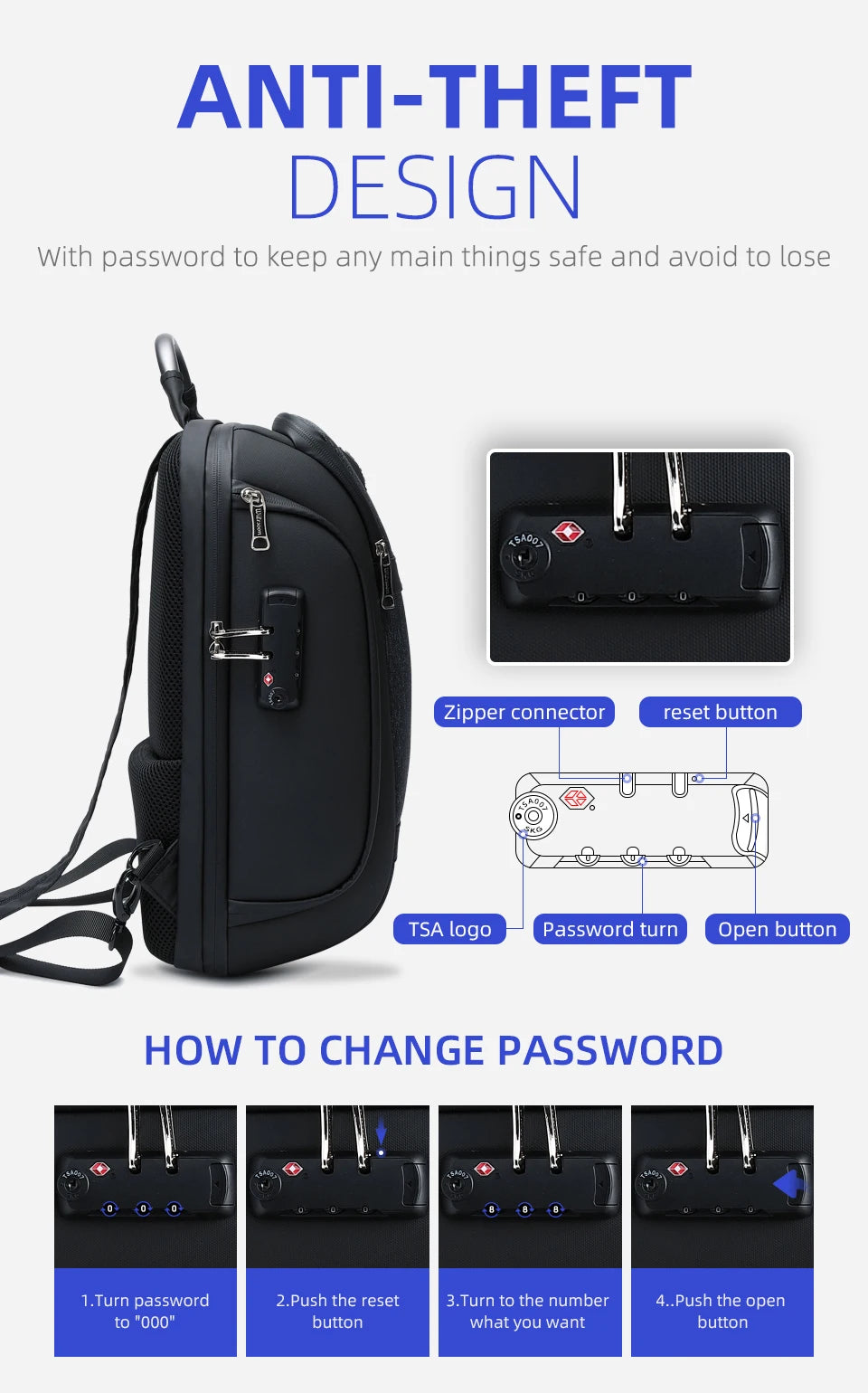 Locking Travel Backpack The Store Bags