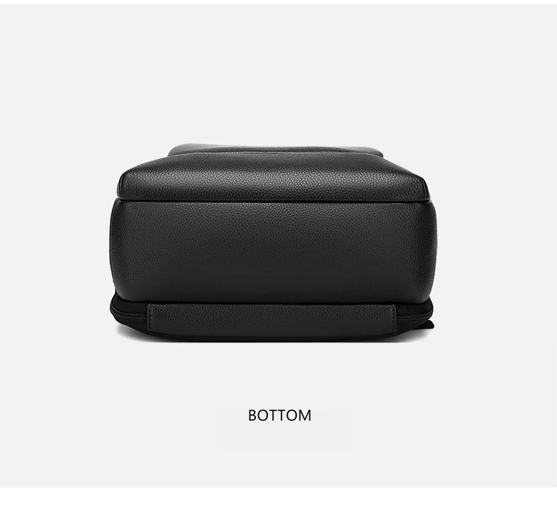 PU Leather Backpack With USB Charger The Store Bags