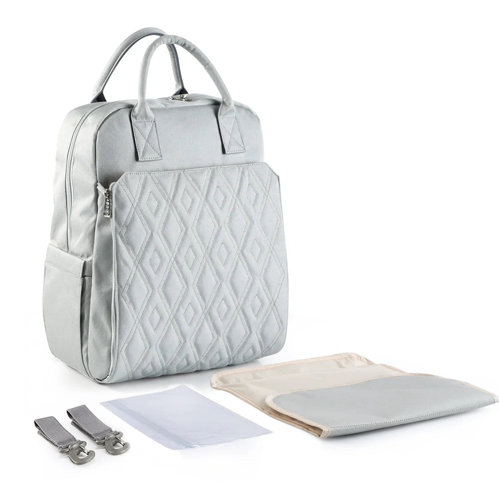 Diaper Bag Backpack With Attached Changing Pad