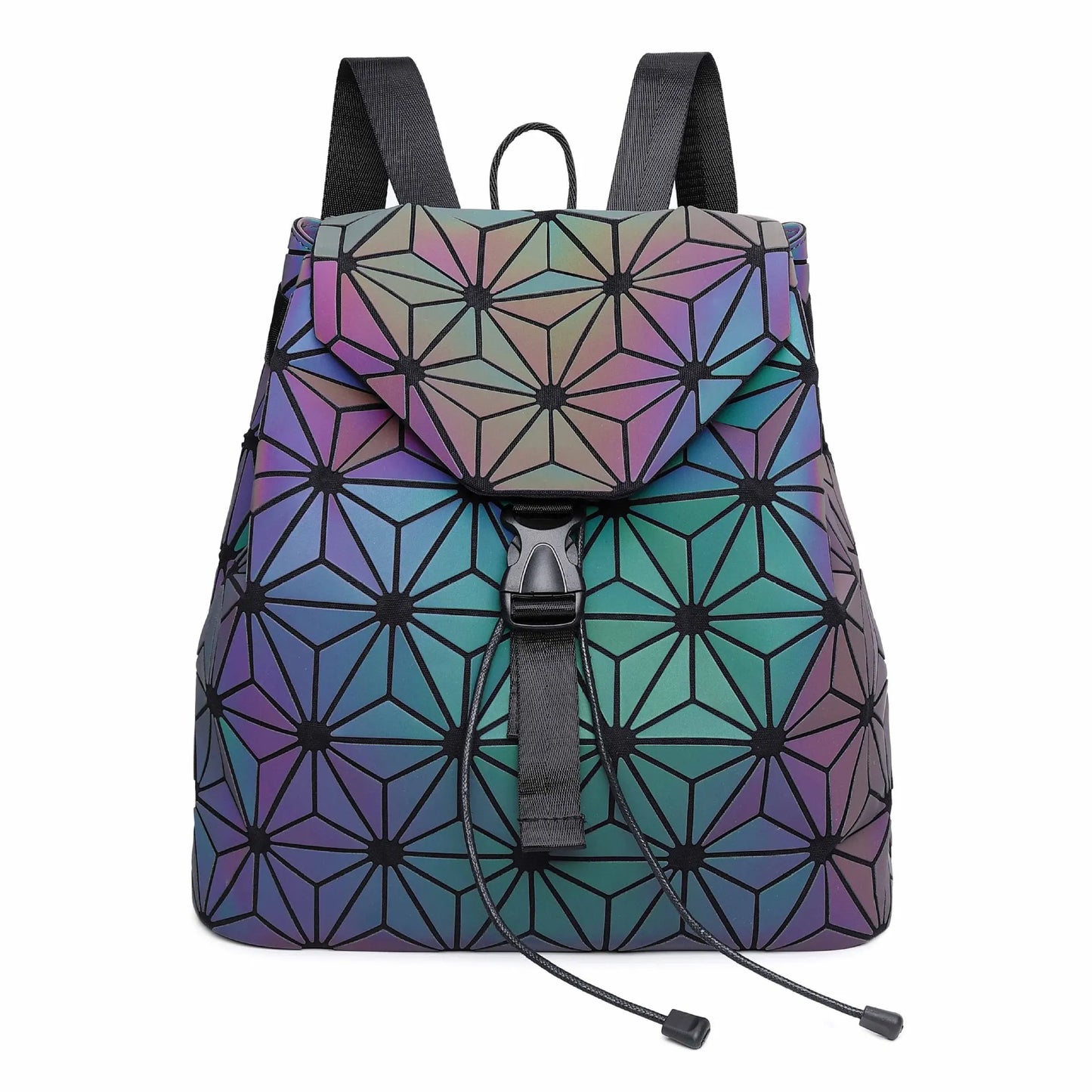 Geometric Drawstring Backpack