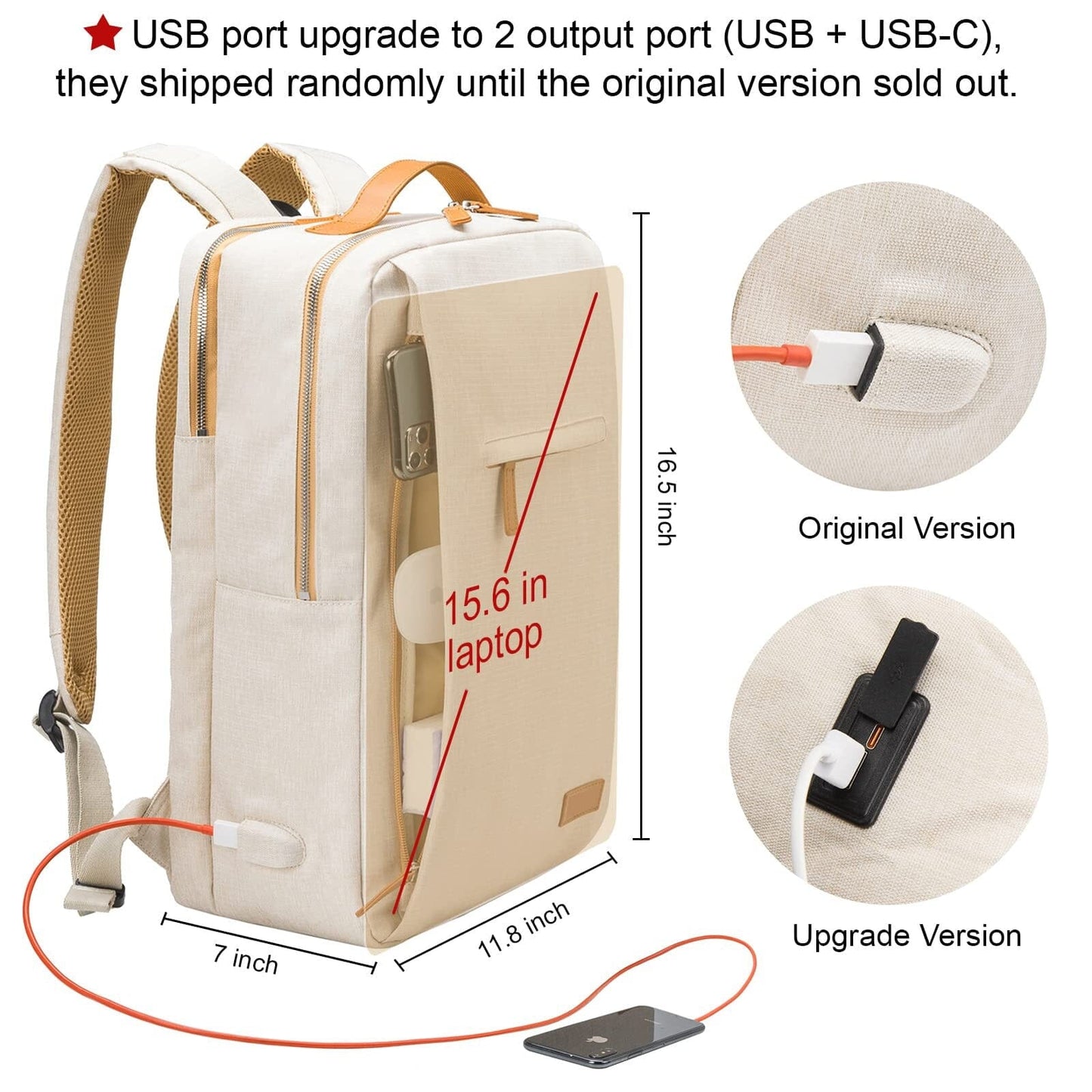 College Student USB Charging Port Backpack The Store Bags