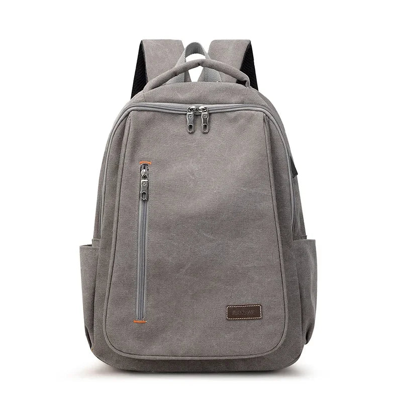 Cotton Canvas Backpack Laptop The Store Bags GRAY