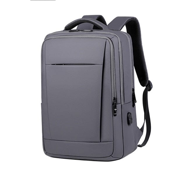 Multi Pocket Waterproof USB Charging Port School Travel Backpack The Store Bags Gray China