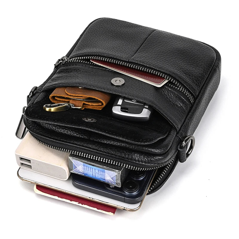 Vertical Leather Tablet Bag