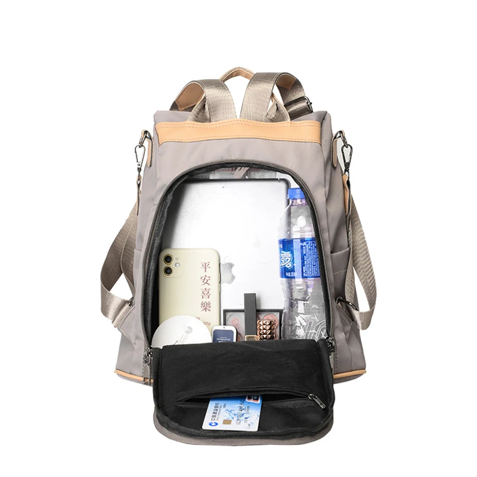 Bolso mochila casual antirrobo mujer