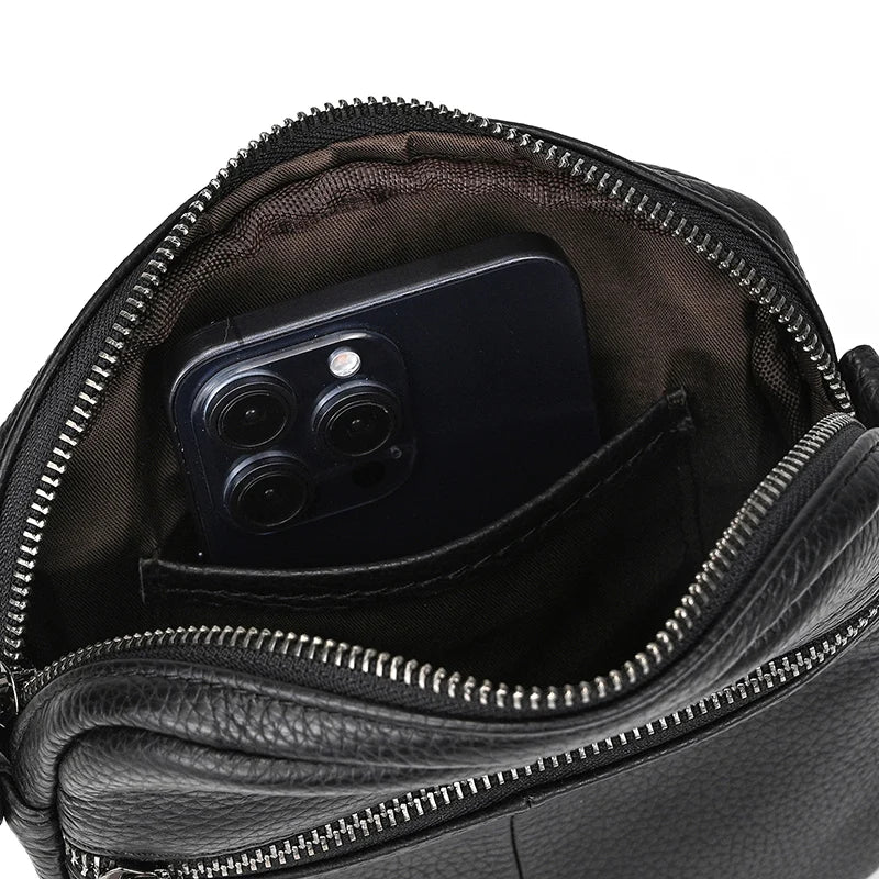 Vertical Leather Tablet Bag