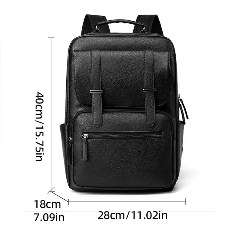 Mochila de cuero hombre portatil 15.6