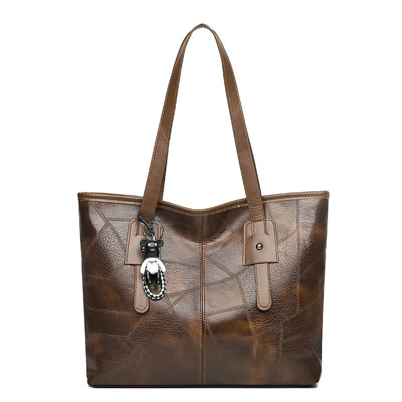 15 inch Brown Leather Tote