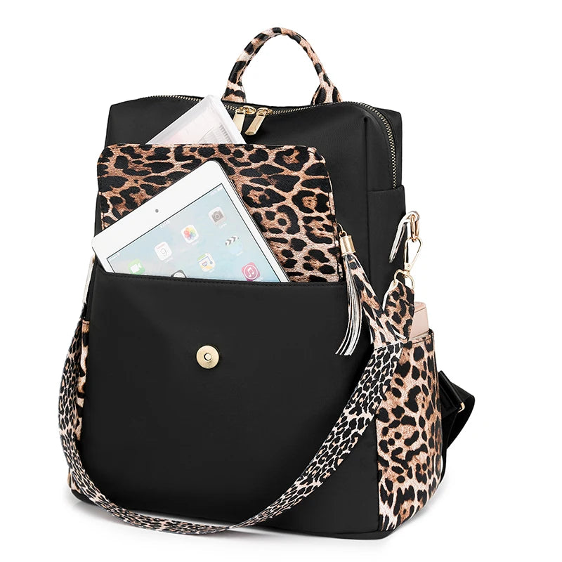 Cheetah Print Backpack Purse