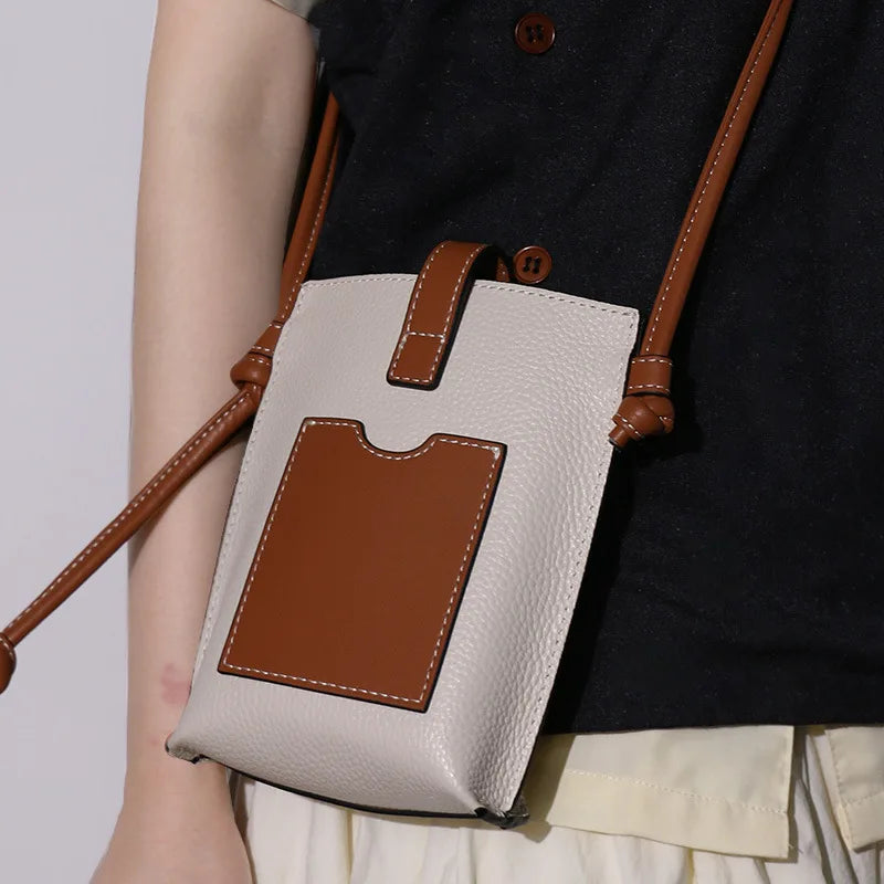 Leather Phone Pouch With Strap