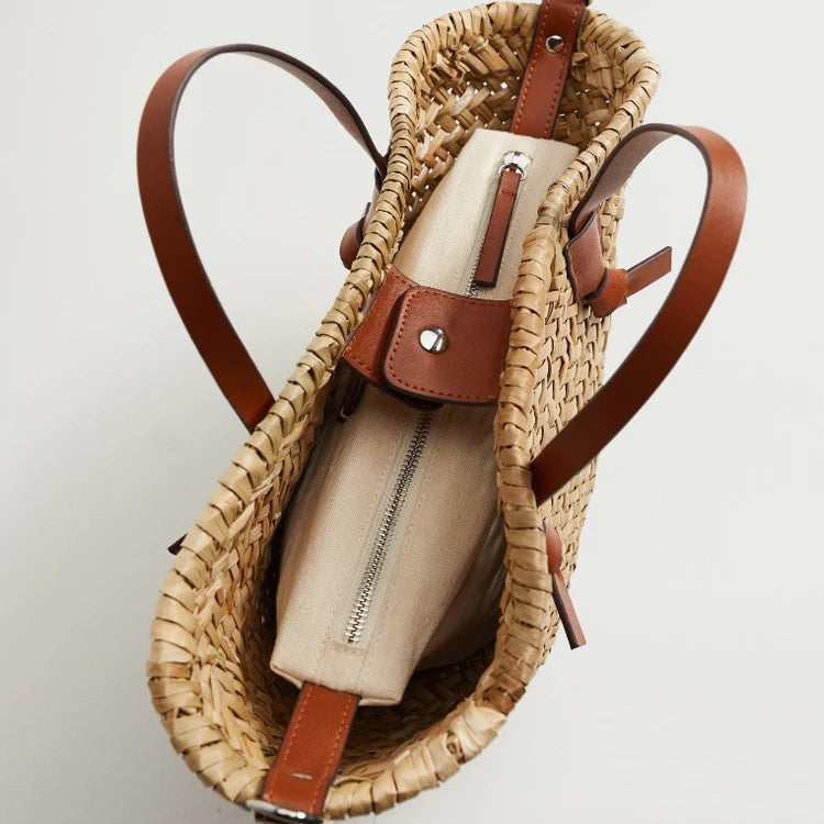 Mini Straw Crossbody Bag