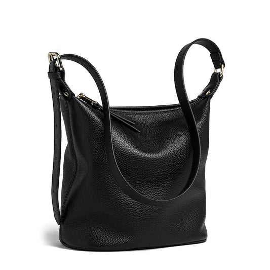 Women's Bucket Bag Leather Handbag The Store Bags Black