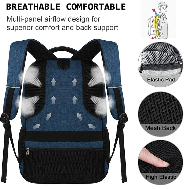 Multi-space Men's Travel Laptop Backpack With USB The Store Bags