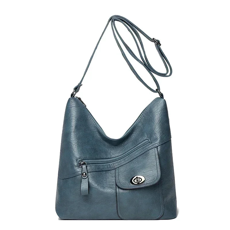 Bolso Tote De Piel Con Cremallera