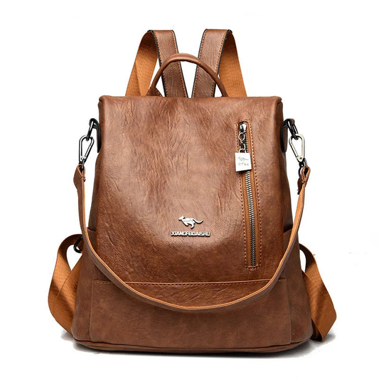 Anti Theft Backpack Purse Leather The Store Bags light yellow