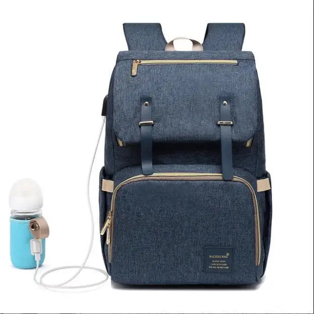 Diaper bag with usb bottle warmer The Store Bags Blue