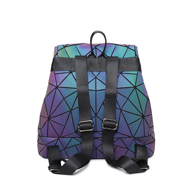 Geometric Drawstring Backpack