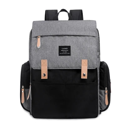 Lequeen Backpack Diaper Bag The Store Bags Black Gray
