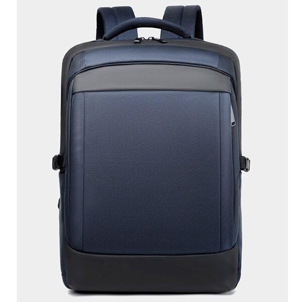 blue anti-theft backpack with usb charger and laptop space Blue Anti-Theft USB Laptop Backpack PEEKS