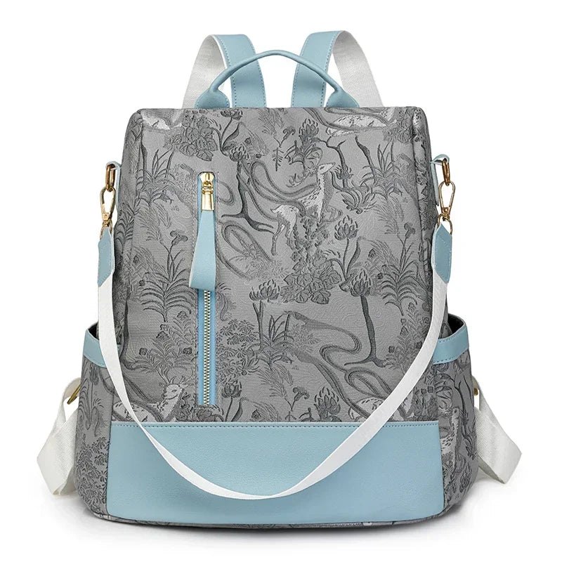 Mochila de cuero mujer antirrobo