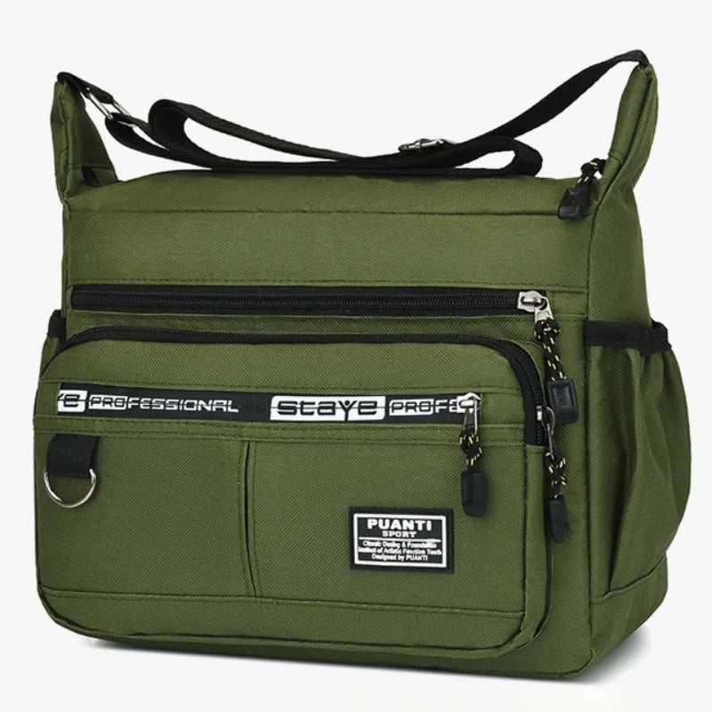 Men's Messenger Bag With Water Bottle Holder The Store Bags Green