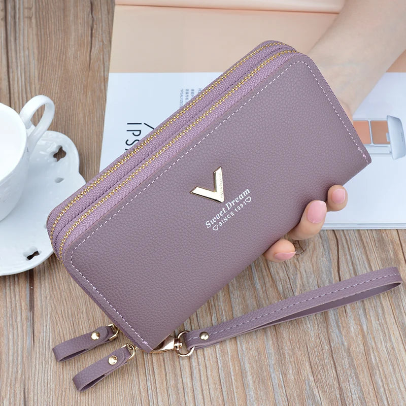 Cartera billetera mujer piel