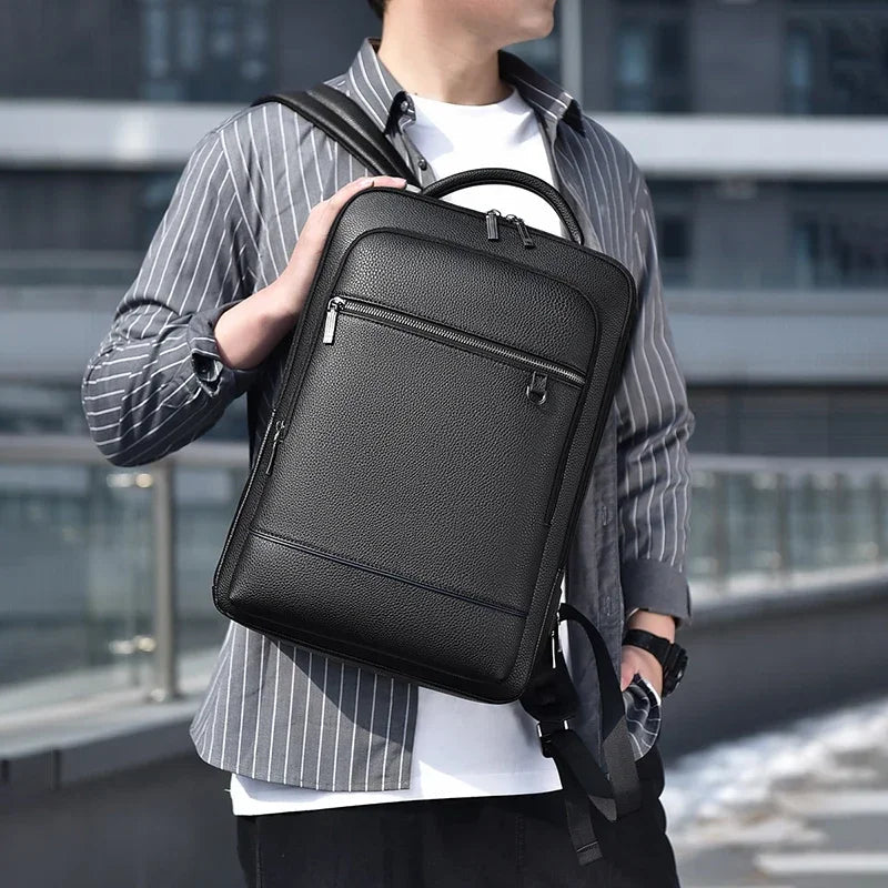 Black Leather 15 inch Laptop Bag The Store Bags