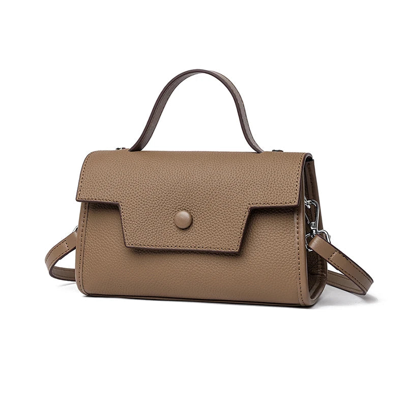 Dark Brown Leather Shoulder Bag The Store Bags Khaki