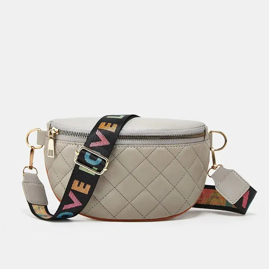 Orange Leather Fanny Pack The Store Bags Gray