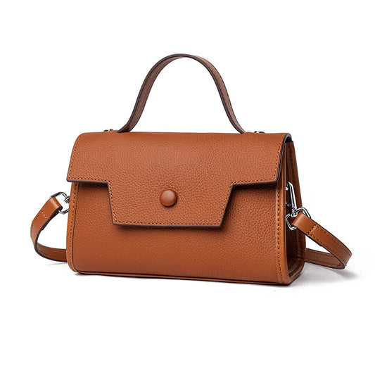 Dark Brown Leather Shoulder Bag The Store Bags Brown