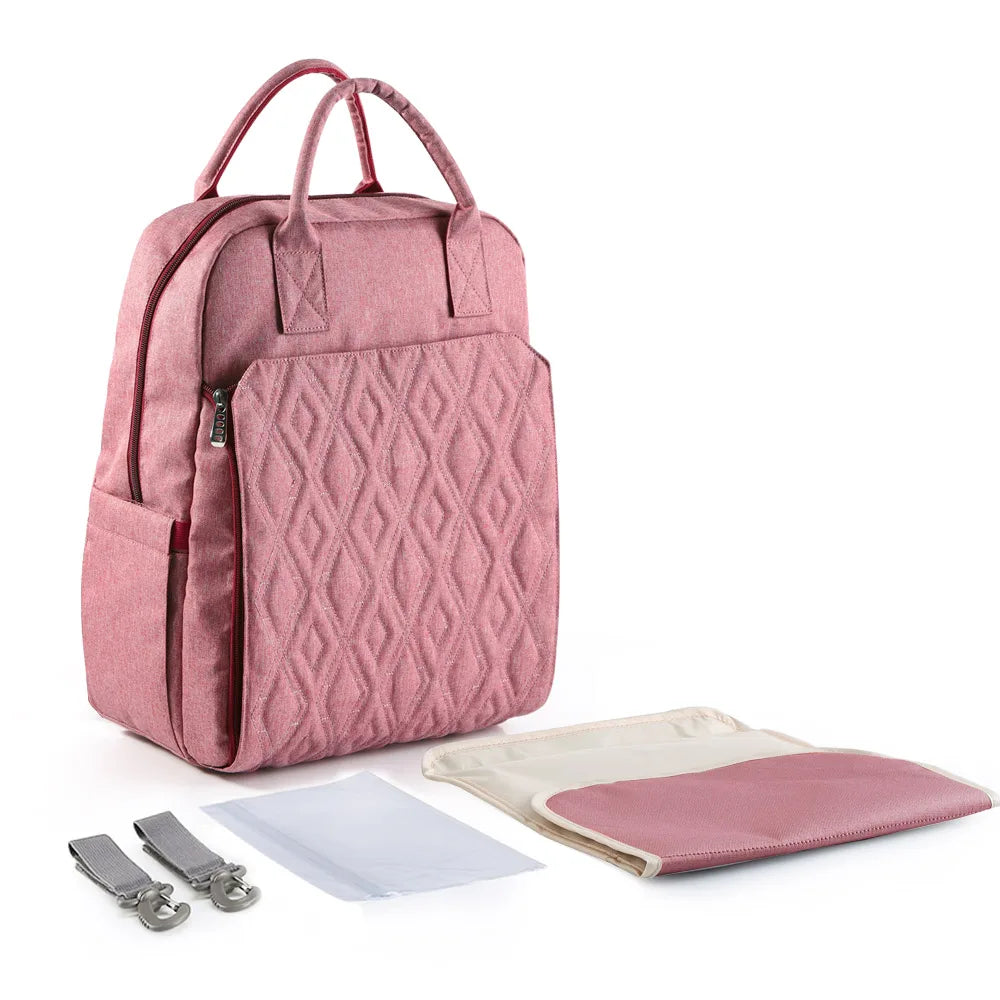 Diaper Bag Backpack With Attached Changing Pad