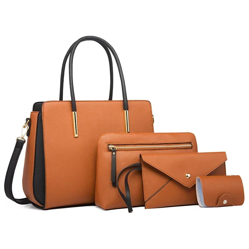 Bolso de cuero verde azulado