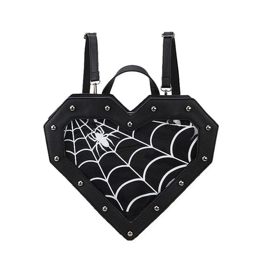 Spiderweb Heart Purse The Store Bags Black